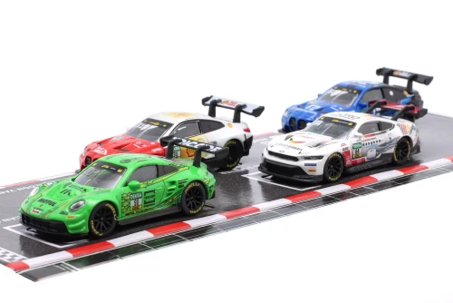 1/64 Majorette 4-Car Set DTM: Güven #90, Van Der Linde #31, Scherer #64, Rast #33 Car Models