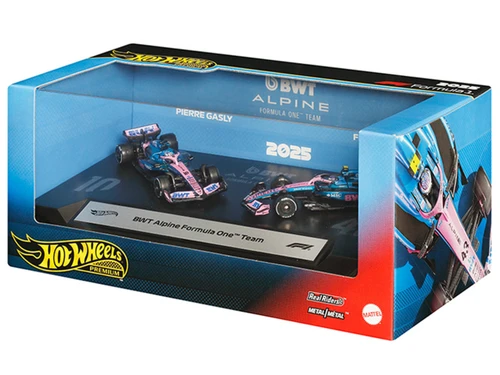 "BWT Alpine Formula One Team" Formula One F1 World Championship (2025) 2 Piece Set Diecast Model Cars by Hot Wheels