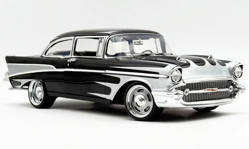 1/18 ACME 1957 Chevrolet Bel Air (Black & Silver) Diecast Car Model
