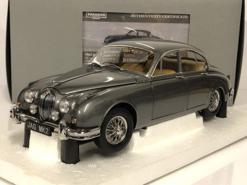 1/18 Paragon 1962 Jaguar Mark 2 MK2 3.8 Gunmetal RHD Diecast Car