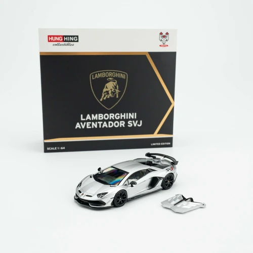1/64 HH Collectibles Lamborghini Aventador SVJ (Silver) Diecast Car Model