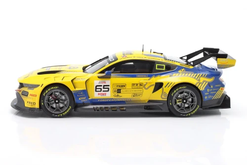 1/18 Ixo 2025 Ford Mustang GT3 #65 24h Spa Haupt Racing Team Ford Performance Romain Andriolo, Salman Owega, David Schumacher, Finn Wiebelhaus Diecast Car Model