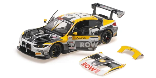 1/18 Minichamps 2025 BMW M4 GT3 Evo Team Rowe Racing Augusto Farfus, Jesse Krohn, Raffaele Marciello 24H Spa Diecast Car Model