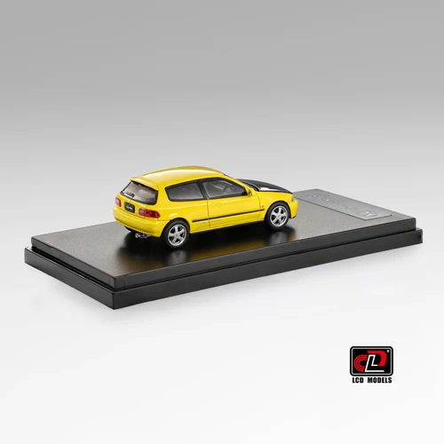 1/64 LCD Honda CIVIC SiR II (EG6) (Yellow with Carbon Hood) Diecast Car Model