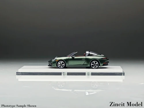 1/64 Zincit Model Porsche 911 (992) Targa (Green) Diecast Car Model