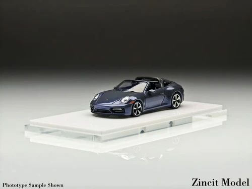 1/64 Zincit Model Porsche 911 (992) Targa (Blue) Diecast Car Model