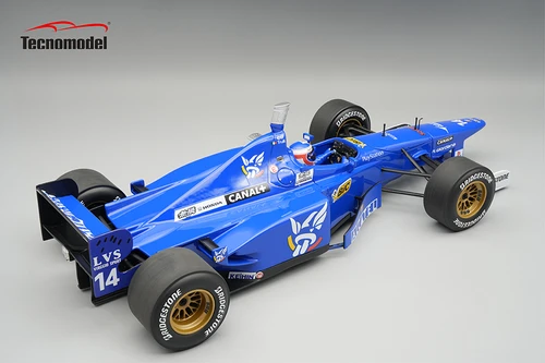 1/18 Tecnomodel Prost Mugen JS45 1997 German GP Driver: J.Trulli Car #14 Limited Edition Car Model with Driver Figure