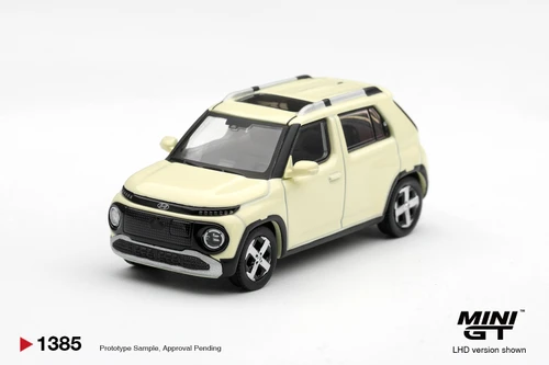 1/64 Mini GT Hyundai Casper (Butter Cream Yellow Pearl) Diecast Car Model