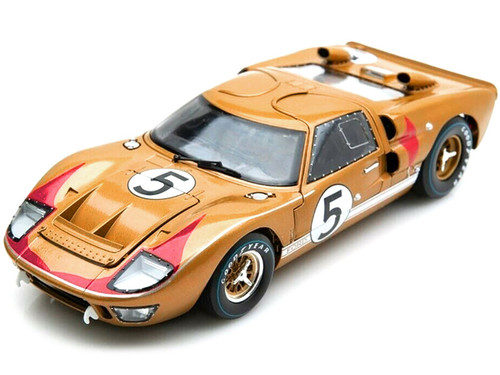 1/18 Shelby Collectibles 1966 Ford GT-40 MK 2 Gold #5 Diecast Car Model