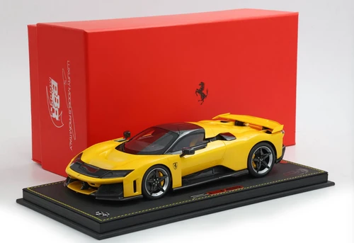 1/18 BBR Ferrari F80 (Giallo Modena Yellow with Two-Tone Silver & Carbon Wheels) Car Model Limited 48 Pieces