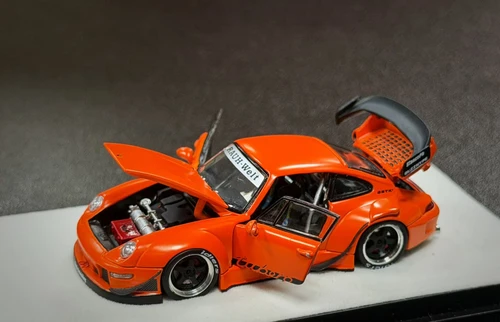 1/64 PGM Porsche 911 RWB 993 (Gloss Orange) Diecast Car Model