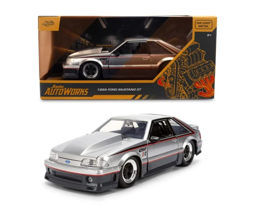 1/24 Jada 1989 Ford Mustang GT Hurst Eibach (Silver) Diecast Car Model