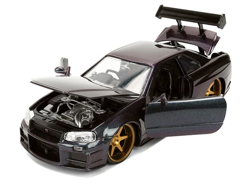 1/24 Jada 1999 Nissan Skyline GT-R (R34) (Dark Metallic Blue) Diecast Car Model