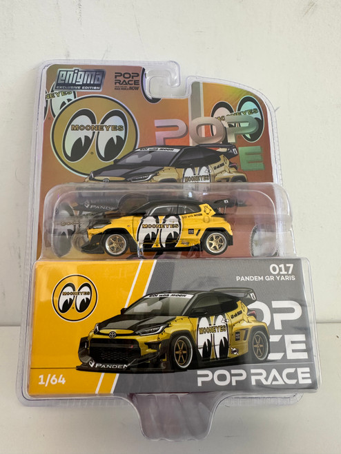 CHASE CAR 1/64 Poprace Toyota Pandem GR Yaris Mooneyes (Yellow