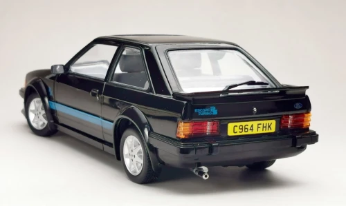 1/18 Sunstar 1984 Ford Escort RS Turbo (Black) Diecast Car Model
