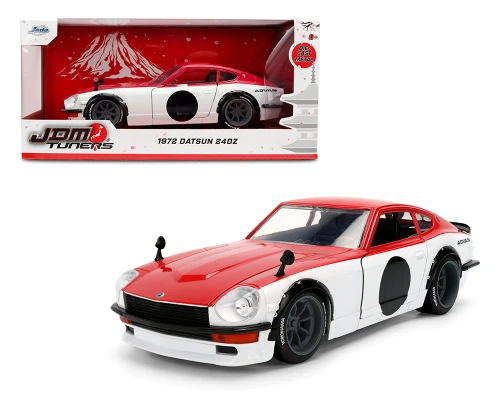 1/24 Jada 1972 Datsun 240Z (Red & White) JDM Tuners Diecast Car Model
