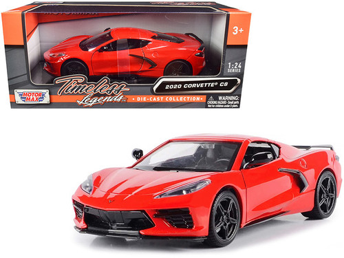 1/24 Motormax 2020 Chevrolet Corvette C8 Stingray (Orange) Diecast