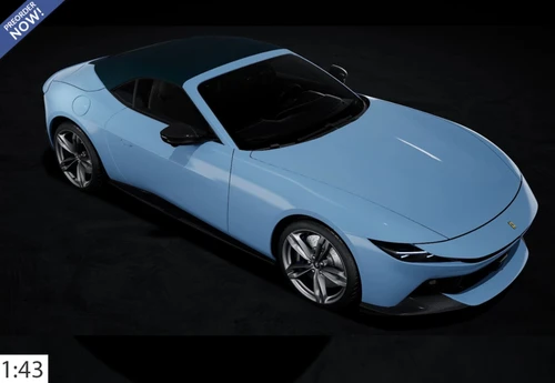 1/43 BBR Ferrari Amalfi Spider (Blue La Plata) Car Model