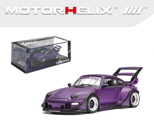 1/64 Motorhelix Porsche 911 RWB 993 Rotana (Purple) Diecast Car Model