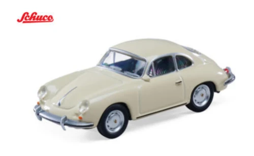 1/64 Schuco 1964 Porsche 356 Carrera 2 (Ivory White) Diecast Car Model