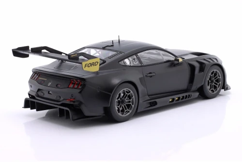 1/18 Ixo 2024 Ford Mustang GT3 Racing Spec Plain Body Version (Matte Black) Diecast Car Model