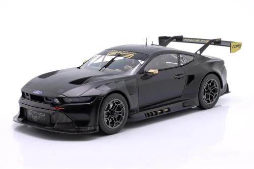 1/18 Ixo 2024 Ford Mustang GT3 Racing Spec Plain Body Version (Matte Black) Diecast Car Model