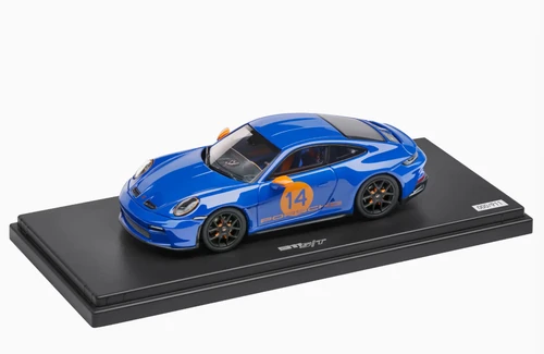 1/43 Dealer Edition 2024 Porsche 911 (992) S/T Special Request (Nagaroblau Metallic Blue) Car Model