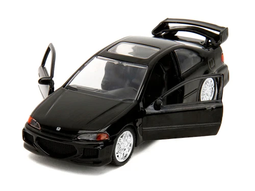 Heist Honda Civic EJ1 Black "The Fast and the Furious" (2001) Movie "Fast & Furious" Series 1/32 Diecast Model Car by Jada