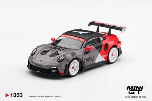 1/64 Mini GT Porsche 911 GT3 RS STAPLE x INOZETEK Diecast Car Model