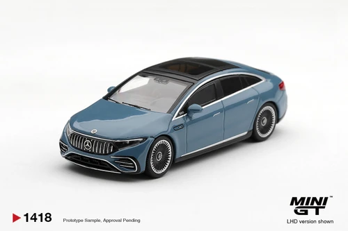 1/64 Mini GT Mercedes-AMG EQS 53 (Blue) Diecast Car Model
