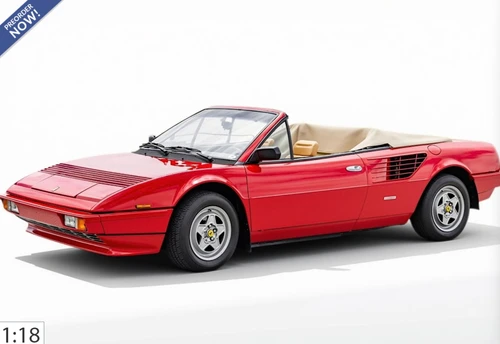 1/18 BBR Ferrari Mondial Quattrovalvole Cabriolet (Rosso Corsa Red with Beige Interiors & Red Bumpers) Car Model