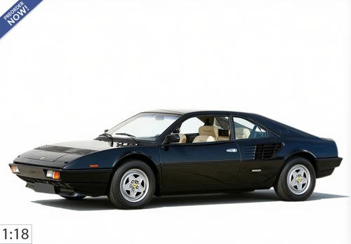 1/18 BBR Ferrari Mondial Quattrovalvole (Nero DS Black with Cream Interiors) Car Model
