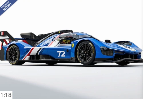 1/18 BBR Ferrari 499P Modified (Blue France Race #72) Car Model
