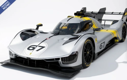 1/18 BBR Ferrari 499P Modified (Silver Nurburgring Race #67) Car Model