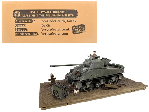 British Sherman Firefly Vc. Tank "8th Armoured Brigade 24th Lancer 13/18th Hussars Normandy" (1944) British Royal Army "Armored Fighting Vehicle" Series 1/32 Diecast Model by Forces of Valor