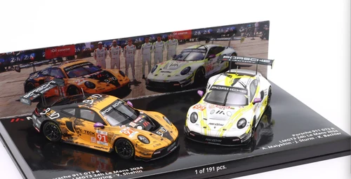 1/43 Minichamps 2-Car Set 2024 Porsche 911 GT3 R #91 & 92 24h LeMans Diecast Car Model