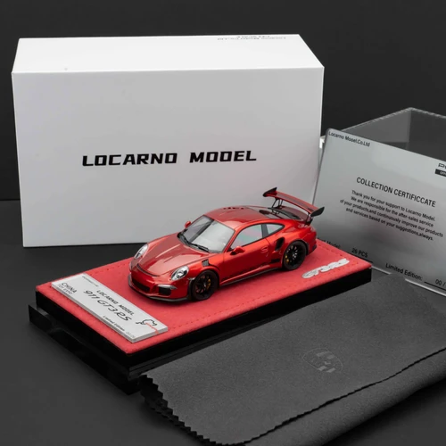 1/43 Locarno Model Porsche 911 GT3 RS PTS (Ruby Red Metallic) Car Model Limited 26 Pcs