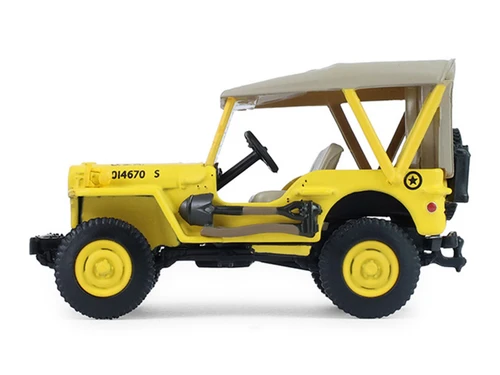 1942 Willys MB Jeep "Control Jeep - U.S. Army Air Forces" Yellow with Beige Top "Battalion 64" Series 6 1/64 Diecast Model Car by Greenlight