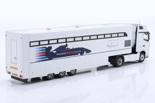 1/43 Altaya 2016 F1 Mercedes-Benz Actros MP4 Williams Martini Race Car Transporter Diecast Car Model