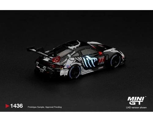 1/64 Mini GT 2026 Porsche 911 GT3 R (992) #77 AO Racing “Skeleton Rexy” 2026 IMSA Petit Le Mans (GLOW IN THE DARK)  Car Model