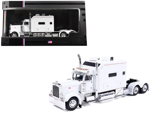 2002 Peterbilt 379 Truck Tractor White 1/64 Diecast Model Car by IXO Models