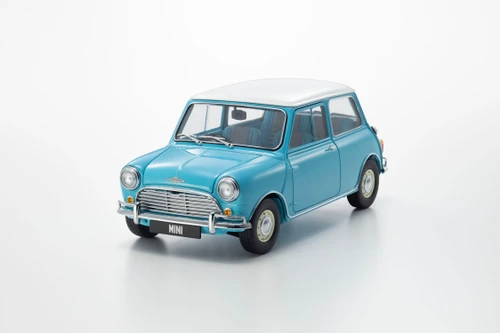 1/18 Kyosho Morris Mini Cooper 1275S (Turquoise Blue with White Roof) Diecast Car Model