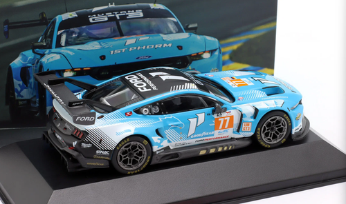 1/43 Ixo 2024 Ford mustang GT3 #77 24h LeMans Proton Competition Ben Barker, Ryan Hardwick, Zacharie Robichon Car Model