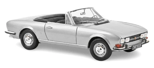 1/18 Norev 1969 Peugeot 504 Cabriolet (Silver) Diecast Car Model