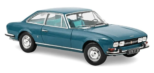 1/18 Norev 1969 Peugeot 504 Coupé (Metallic Blue) Diecast Car Model
