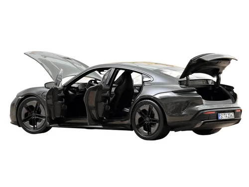 2024 Porsche Taycan Turbo S Slate Gray Neo 1/18 Diecast Model Car by Norev