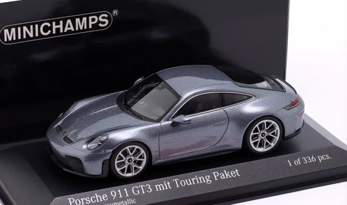 1/43 Minichamps 2025 Porsche 911 (992.2) GT3 Touring (Vanadium Grey Metallic) Diecast Car Model