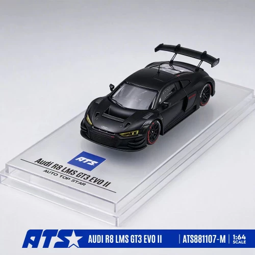 1/64 ATS & WM Audi R8 LMS GT3 EVO II Ver. Design (Matte Black) Diecast CDar Model
