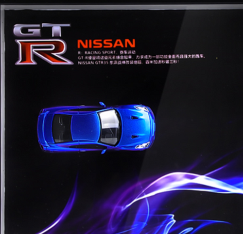 1/64 Nissan GTR Warload Blue Gradient Diecast Model Car by Time Model