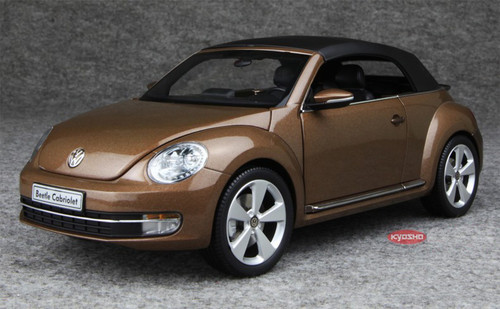 1/18 Kyosho Volkswagen VW Beetle Covertible (Brown) Diecast Car